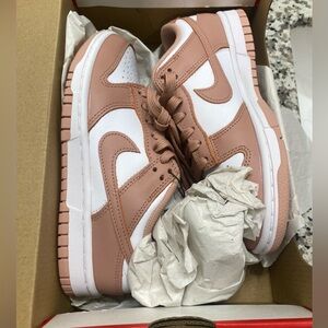 SOLD Authentic Nike Dunk Low White Rose Whisper Color-way Sz 5